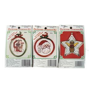 Lot Of 3 The New Berlin Co Counted Cross Stitch Christmas Ornament Kits *New